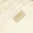 Salvatore Ferragamo Gancini Shoulder Bag Canvas Beige Gold Auth 146818-12