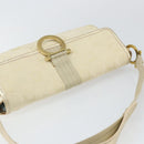 Salvatore Ferragamo Gancini Shoulder Bag Canvas Beige Gold Auth 146818-6
