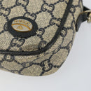 GUCCI GG Plus Supreme Shoulder Bag PVC Navy Gold Auth 146819-9
