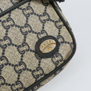 GUCCI GG Plus Supreme Shoulder Bag PVC Navy Gold Auth 146819-18