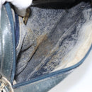 GUCCI GG Plus Supreme Shoulder Bag PVC Navy Gold Auth 146819-11