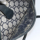 GUCCI GG Plus Supreme Shoulder Bag PVC Navy Gold Auth 146819-22