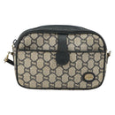 GUCCI GG Plus Supreme Shoulder Bag PVC Navy Gold Auth 146819-13