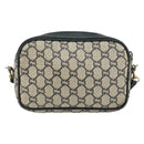 GUCCI GG Plus Supreme Shoulder Bag PVC Navy Gold Auth 146819-2