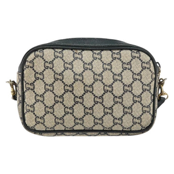 GUCCI GG Plus Supreme Shoulder Bag PVC Navy Gold Auth 146819 - 0