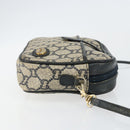 GUCCI GG Plus Supreme Shoulder Bag PVC Navy Gold Auth 146819-3