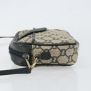 GUCCI GG Plus Supreme Shoulder Bag PVC Navy Gold Auth 146819-4
