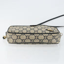 GUCCI GG Plus Supreme Shoulder Bag PVC Navy Gold Auth 146819-5