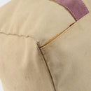 PRADA Hand Bag Canvas Beige Silver Auth 146820-16