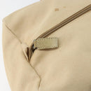 PRADA Hand Bag Canvas Beige Silver Auth 146820-19