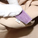 PRADA Hand Bag Canvas Beige Silver Auth 146820-12