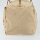 PRADA Hand Bag Canvas Beige Silver Auth 146820-3