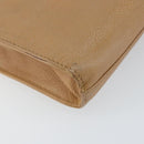 CHANEL COCO Mark Document case Clutch Bag Caviar Skin Beige Gold CC Auth 146822-11