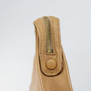 CHANEL COCO Mark Document case Clutch Bag Caviar Skin Beige Gold CC Auth 146822-12