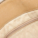 CHANEL COCO Mark Document case Clutch Bag Caviar Skin Beige Gold CC Auth 146822-14