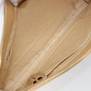 CHANEL COCO Mark Document case Clutch Bag Caviar Skin Beige Gold CC Auth 146822-15