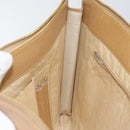 CHANEL COCO Mark Document case Clutch Bag Caviar Skin Beige Gold CC Auth 146822-17