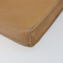 CHANEL COCO Mark Document case Clutch Bag Caviar Skin Beige Gold CC Auth 146822-8