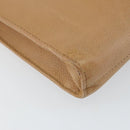 CHANEL COCO Mark Document case Clutch Bag Caviar Skin Beige Gold CC Auth 146822-9