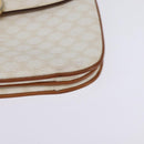 CELINE Macadam Canvas Shoulder Bag PVC Leather White Gold Auth 146823-15