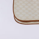 CELINE Macadam Canvas Shoulder Bag PVC Leather White Gold Auth 146823-16