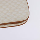 CELINE Macadam Canvas Shoulder Bag PVC Leather White Gold Auth 146823-17