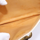 CELINE Macadam Canvas Shoulder Bag PVC Leather White Gold Auth 146823-22