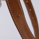 CELINE Macadam Canvas Shoulder Bag PVC Leather White Gold Auth 146823-8