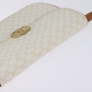 CELINE Macadam Canvas Shoulder Bag PVC Leather White Gold Auth 146823-6