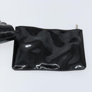 CHANEL Triple Coco Chain Tote Bag Patent leather Black Silver CC Auth 146826-19