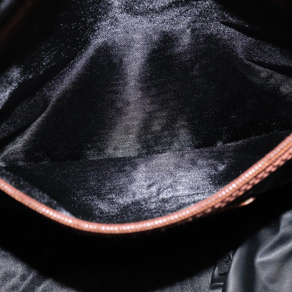 MCM Logogram Vicetos Boston Bag PVC Brown Gold Auth 146828