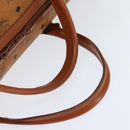 MCM Logogram Vicetos Boston Bag PVC Brown Gold Auth 146828-7