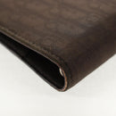 Christian Dior Trotter Canvas Day Planner Cover Dark Brown Silver Auth 146832V-16