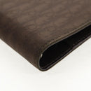 Christian Dior Trotter Canvas Day Planner Cover Dark Brown Silver Auth 146832V-17