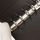 Christian Dior Trotter Canvas Day Planner Cover Dark Brown Silver Auth 146832V-10