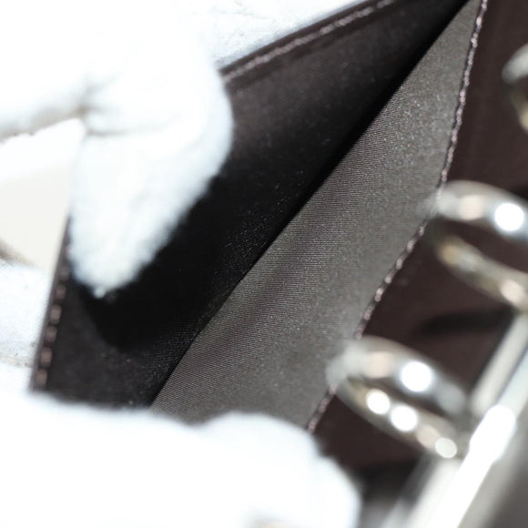 Christian Dior Trotter Canvas Day Planner Cover Dark Brown Silver Auth 146832V