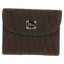 Christian Dior Trotter Canvas Day Planner Cover Dark Brown Silver Auth 146832V-13