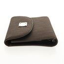 Christian Dior Trotter Canvas Day Planner Cover Dark Brown Silver Auth 146832V-4