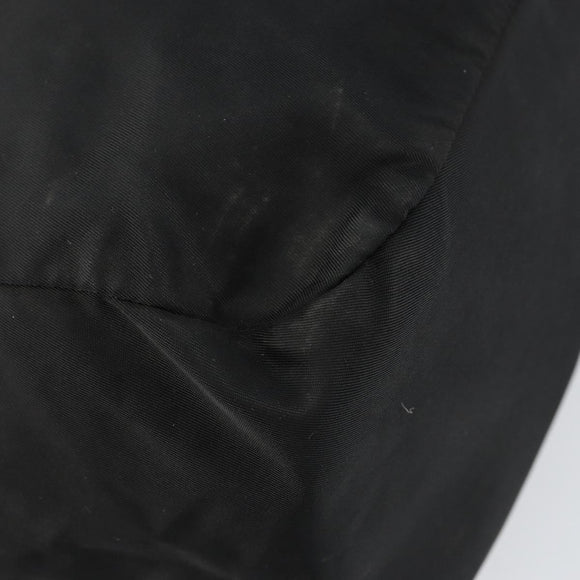 PRADA Hand Bag Nylon Black Silver Auth 146833