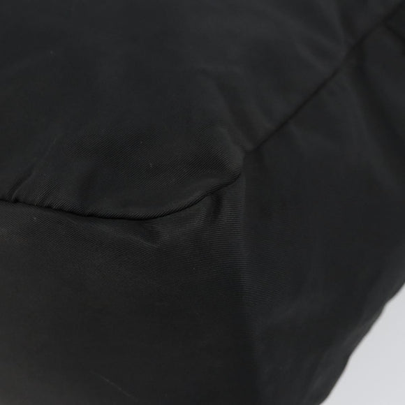 PRADA Hand Bag Nylon Black Silver Auth 146833