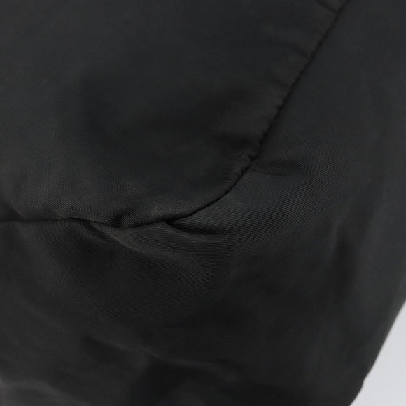 PRADA Hand Bag Nylon Black Silver Auth 146833