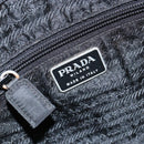 PRADA Hand Bag Nylon Black Silver Auth 146833-19