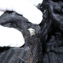 PRADA Hand Bag Nylon Black Silver Auth 146833-11