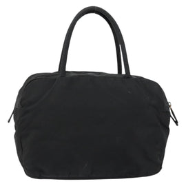 PRADA Hand Bag Nylon Black Silver Auth 146833 - 0