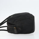 PRADA Hand Bag Nylon Black Silver Auth 146833-4