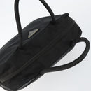 PRADA Hand Bag Nylon Black Silver Auth 146833-6