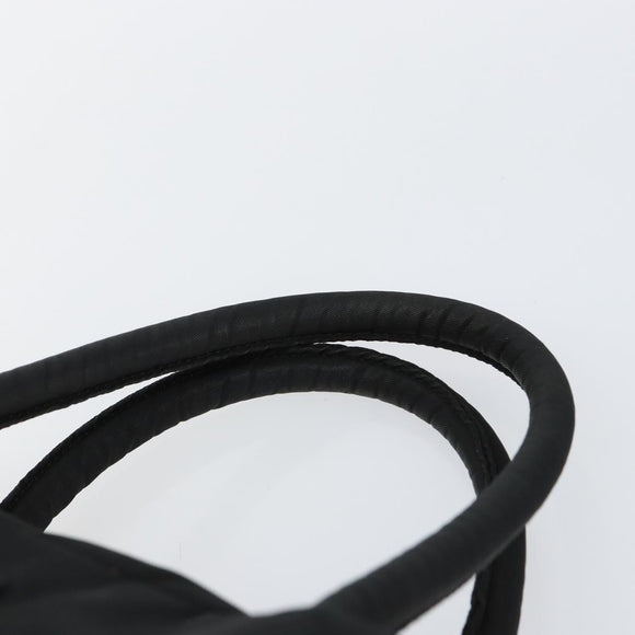 PRADA Hand Bag Nylon Black Silver Auth 146833