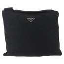 PRADA Shoulder Bag Nylon Black Silver Auth 146835-13