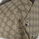 GUCCI GG Supreme Tote Bag PVC Beige Silver 111595 Auth 146837-16