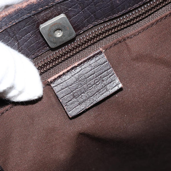 GUCCI GG Supreme Tote Bag PVC Beige Silver 111595 Auth 146837